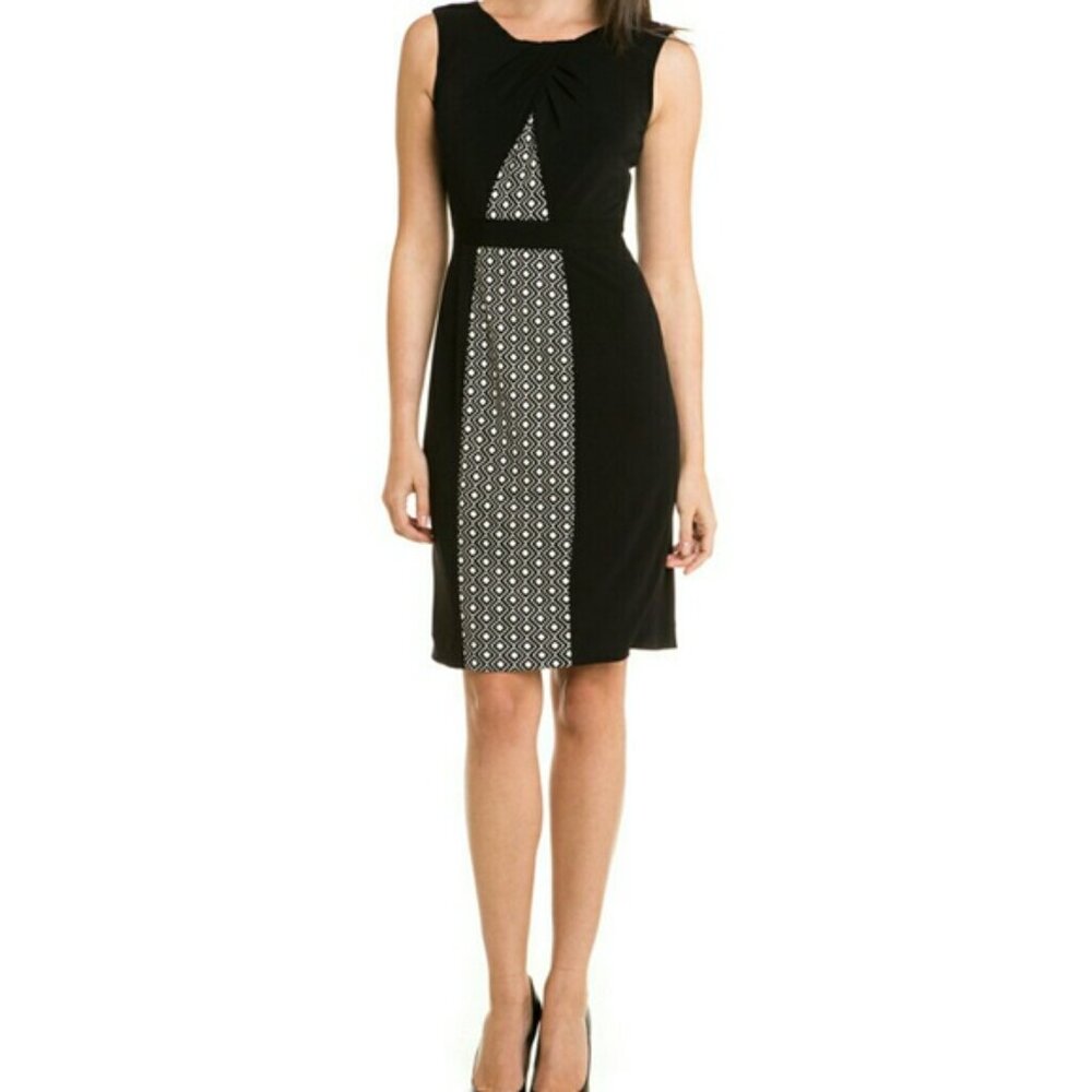 🌸Host Pick🌸 Anne Klein Black Crepe Print Jersey Dress